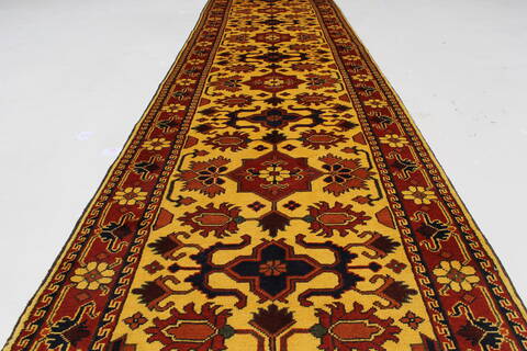 Turkman Brown Runner Hand Knotted 28 X 105  Area Rug 250-27843 Image 10