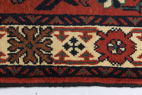 Turkman Blue Runner Hand Knotted 29 X 91  Area Rug 250-27845 Image 3