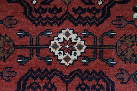 Turkman Blue Runner Hand Knotted 29 X 91  Area Rug 250-27845 Image 5