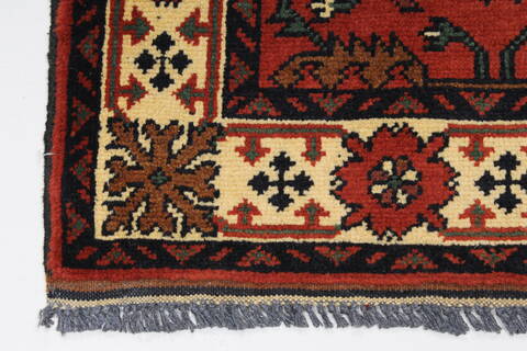 Turkman Blue Runner Hand Knotted 29 X 91  Area Rug 250-27845 Image 6