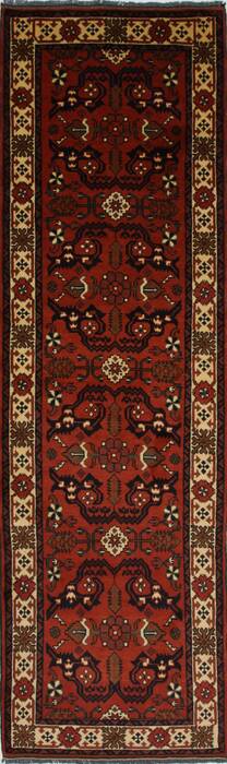 Turkman Blue Runner Hand Knotted 29 X 91  Area Rug 250-27845 Image 0