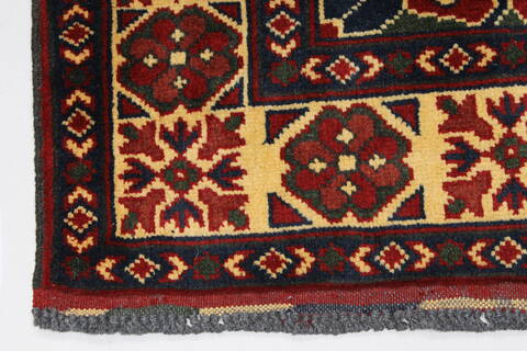 Kazak Red Runner Hand Knotted 27 X 105  Area Rug 250-27848 Image 5