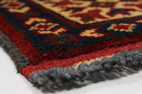 Kazak Red Runner Hand Knotted 27 X 105  Area Rug 250-27848 Image 6