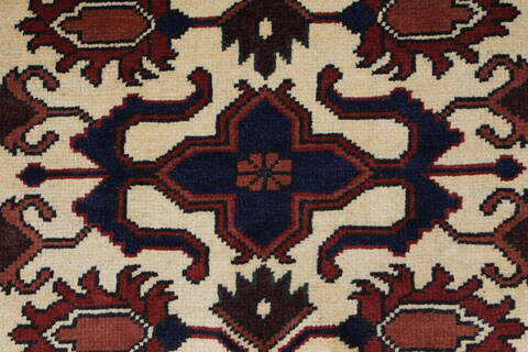 Kazak Beige Runner Hand Knotted 29 X 910  Area Rug 250-27849 Image 3