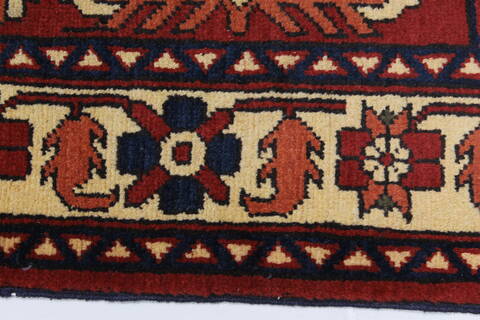 Turkman Blue Runner Hand Knotted 210 X 88  Area Rug 250-27853 Image 3