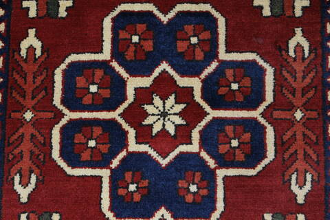Turkman Blue Runner Hand Knotted 210 X 88  Area Rug 250-27853 Image 5
