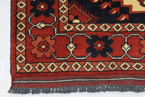 Turkman Beige Runner Hand Knotted 28 X 102  Area Rug 250-27855 Image 5