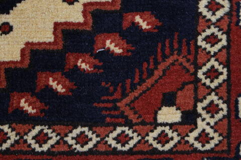 Turkman Beige Runner Hand Knotted 28 X 102  Area Rug 250-27855 Image 9