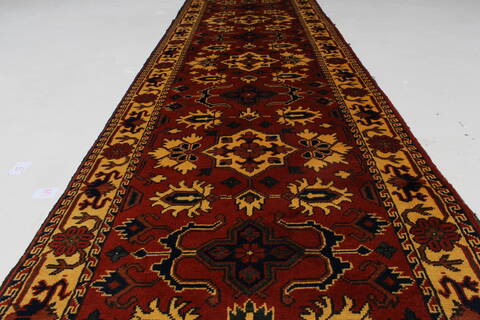 Turkman Beige Runner Hand Knotted 29 X 811  Area Rug 250-27858 Image 4
