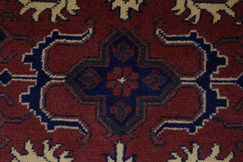 Turkman Beige Runner Hand Knotted 29 X 811  Area Rug 250-27858 Image 6