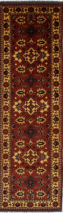 Turkman Beige Runner Hand Knotted 29 X 811  Area Rug 250-27858 Image 0