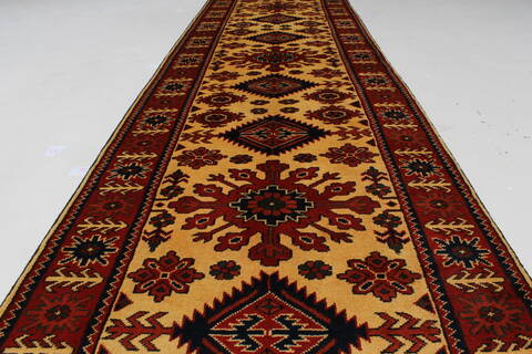 Turkman Blue Runner Hand Knotted 29 X 103  Area Rug 250-27860 Image 9