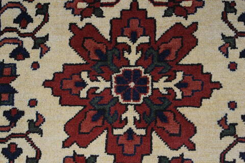Turkman Brown Runner Hand Knotted 210 X 104  Area Rug 250-27864 Image 1