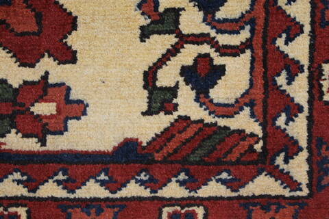 Turkman Brown Runner Hand Knotted 210 X 104  Area Rug 250-27864 Image 4