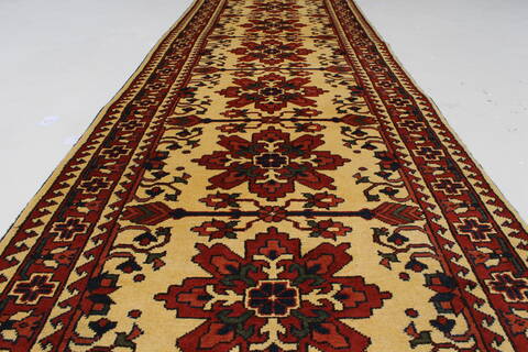 Turkman Brown Runner Hand Knotted 210 X 104  Area Rug 250-27864 Image 6