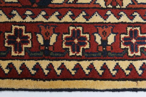 Turkman Brown Runner Hand Knotted 210 X 104  Area Rug 250-27864 Image 7