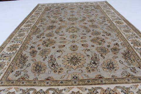 Kashan Beige Hand Knotted 41 X 64  Area Rug 250-27866 Image 5