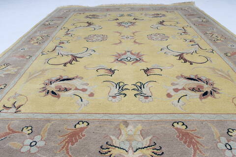 Kashmar Beige Hand Knotted 58 X 75  Area Rug 100-27898 Image 4