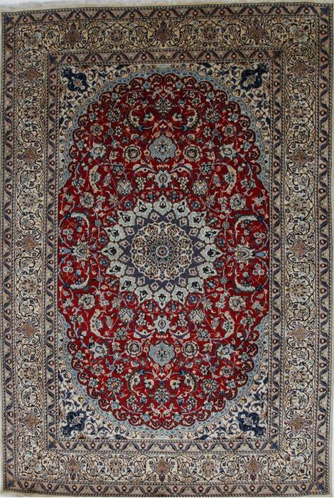 Nain Blue Hand Knotted 66 X 98  Area Rug 100-27899 Image 0