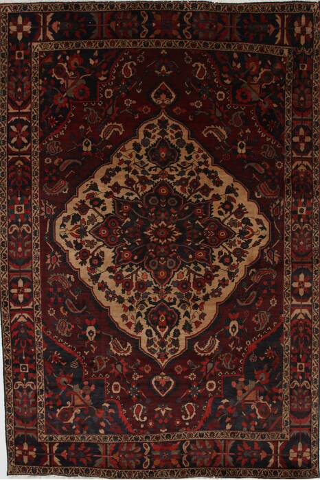 Bakhtiar Blue Hand Knotted 68 X 101  Area Rug 100-27900 Image 0