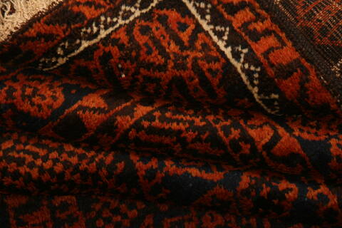 Baluch Orange Hand Knotted 311 X 62  Area Rug 100-27905 Image 3