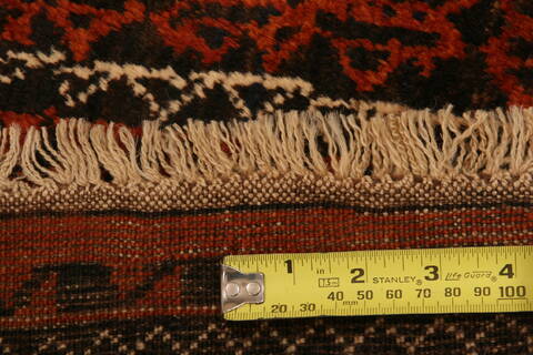 Baluch Orange Hand Knotted 311 X 62  Area Rug 100-27905 Image 4