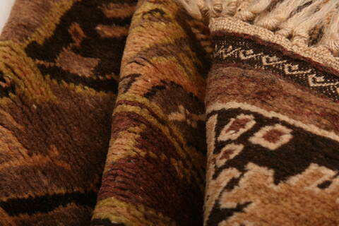 Baluch Brown Hand Knotted 34 X 64  Area Rug 100-27908 Image 3