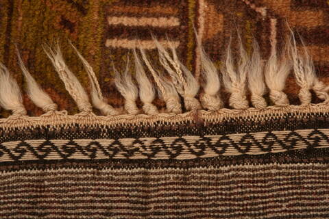 Baluch Brown Hand Knotted 34 X 64  Area Rug 100-27908 Image 6