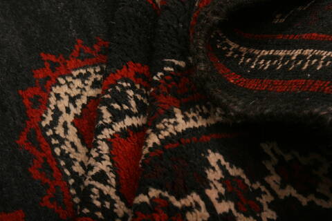 Baluch Black Hand Knotted 39 X 610  Area Rug 100-27909 Image 2