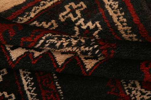Baluch Black Hand Knotted 39 X 610  Area Rug 100-27909 Image 3