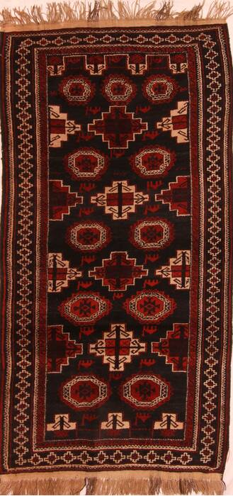 Baluch Black Hand Knotted 39 X 610  Area Rug 100-27909 Image 0