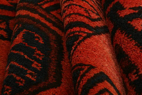 Kunduz Orange Hand Knotted 39 X 71  Area Rug 100-27928 Image 2