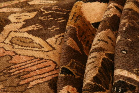 Baluch Brown Hand Knotted 65 X 106  Area Rug 100-27935 Image 2