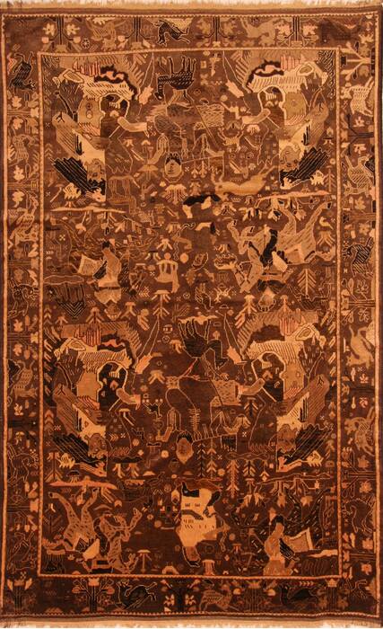 Baluch Brown Hand Knotted 65 X 106  Area Rug 100-27935 Image 0