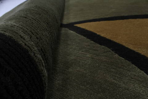 Tibetan Green Hand Knotted 711 X 97  Area Rug 100-27946 Image 1