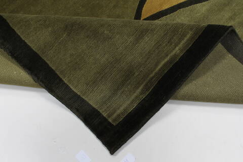 Tibetan Green Hand Knotted 711 X 97  Area Rug 100-27946 Image 2