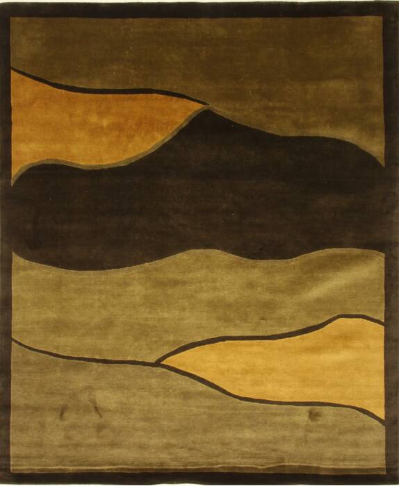 Tibetan Green Hand Knotted 711 X 97  Area Rug 100-27946 Image 0