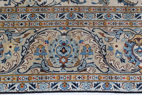 Kashan Blue Hand Knotted 88 X 142  Area Rug 100-27948 Image 10