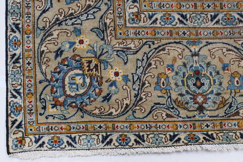 Kashan Blue Hand Knotted 88 X 142  Area Rug 100-27948 Image 12