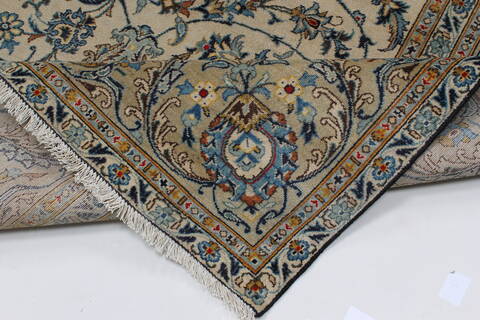 Kashan Blue Hand Knotted 88 X 142  Area Rug 100-27948 Image 8