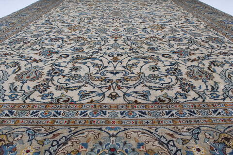Kashan Blue Hand Knotted 88 X 142  Area Rug 100-27948 Image 9