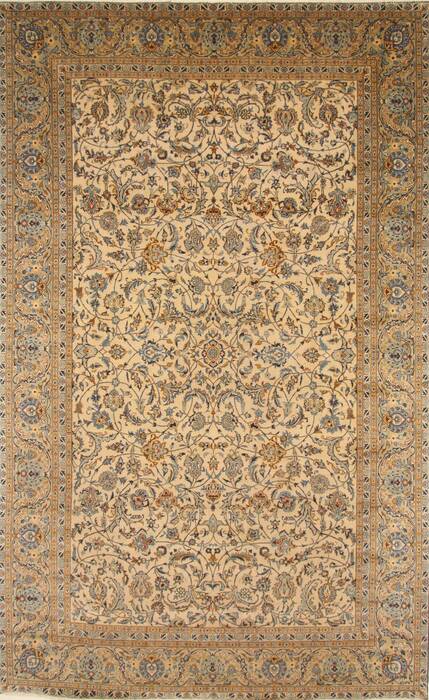 Kashan Blue Hand Knotted 88 X 142  Area Rug 100-27948 Image 0