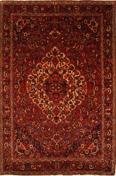 Bakhtiar Red Hand Knotted 7'3" X 10'8"  Area Rug 100-27953