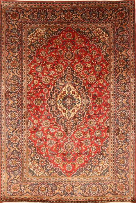 Kashan Red Hand Knotted 64 X 95  Area Rug 100-27957 Image 0