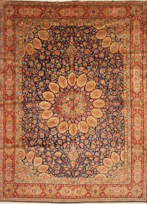 Kerman Beige Hand Knotted 94 X 129  Area Rug 100-27967 Image 0