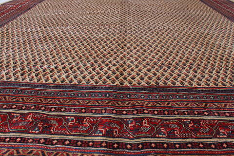 Arak Beige Hand Knotted 98 X 130  Area Rug 100-27969 Image 6