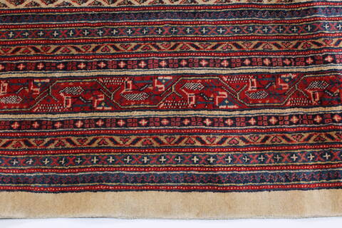Arak Beige Hand Knotted 98 X 130  Area Rug 100-27969 Image 7