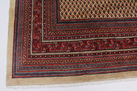 Arak Beige Hand Knotted 98 X 130  Area Rug 100-27969 Image 9