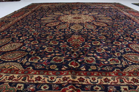 Tabriz Blue Hand Knotted 98 X 128  Area Rug 100-27970 Image 5