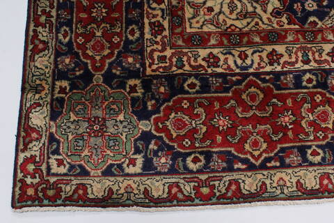 Tabriz Blue Hand Knotted 98 X 128  Area Rug 100-27970 Image 8